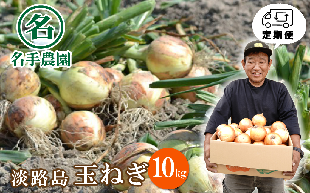 【定期便】名手農園の淡路島特産玉ねぎ10kgの12ヶ月コース　[たまねぎ 玉葱 ]