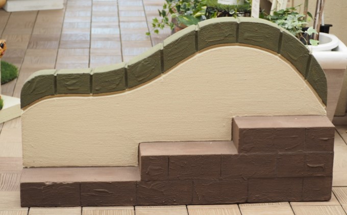 ロータイプ軽量塀（階段状ステップ付き）1個【配送不可：北海道・沖縄・離島】 インテリア ガーデニング 