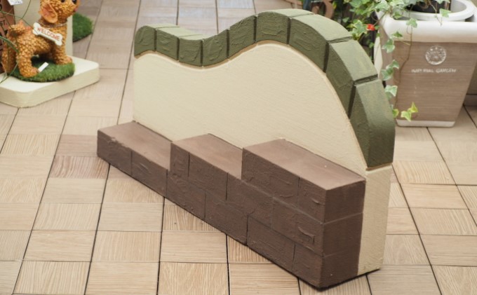 ロータイプ軽量塀（階段状ステップ付き）1個【配送不可：北海道・沖縄・離島】 インテリア ガーデニング 