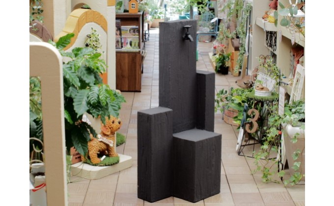 枕木風 飾り台 1個（FW）【配送不可：北海道・沖縄・離島】 インテリア ガーデニング 