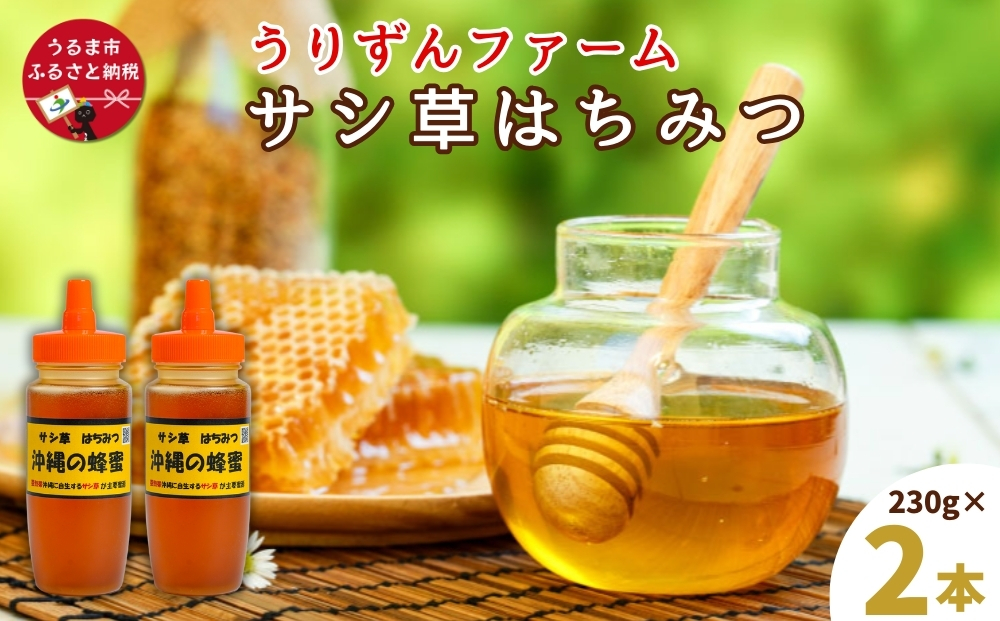 【沖縄県うるま市】うるま市で採れた「サシ草はちみつ」230g×2本セット