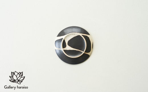 【沖縄のかわいい器】陶factory509 モノクロ皿／ブチ