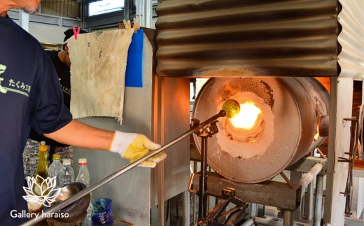 【琉球ガラス】マンゴー・丸口グラス（小）（ペア）