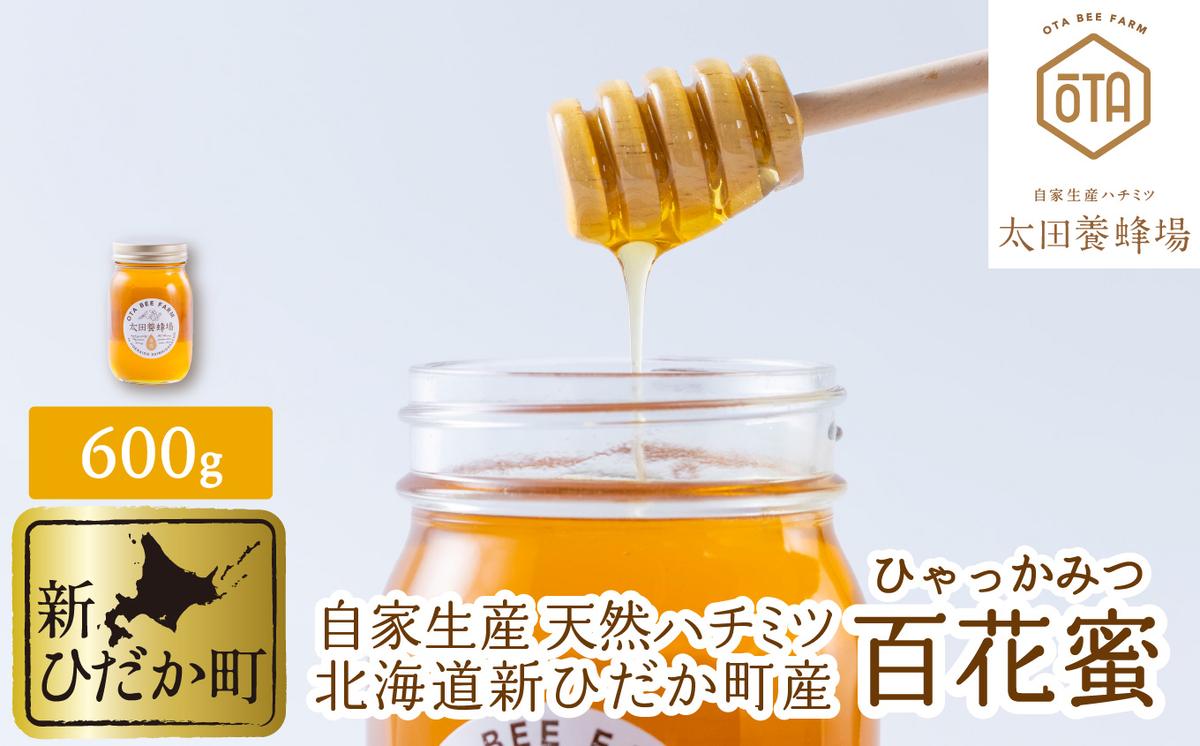 【北海道新ひだか町】北海道産 天然 はちみつ 百花蜜 600g