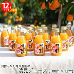 田村みかん蜂久農園の清見がっつりしぼったでぇ　清見ジュース(180ml×12本)※2026年4月以降に順次発送予定