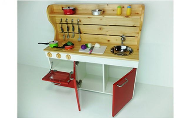 N6001_ままごとキッチンｗ870 赤