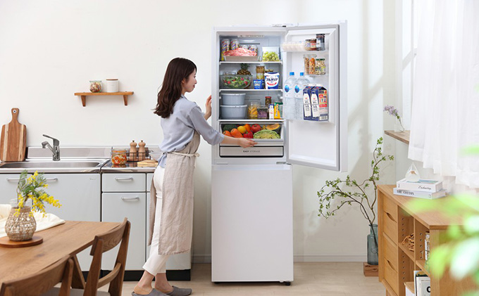 ファン式冷蔵庫 274L IRSN-27A-W ホワイト 冷凍冷蔵庫 冷蔵庫 冷凍庫 2ドア 料理 調理 家電 食糧 冷蔵 保存 キッチン家電 アイリスオーヤマ 