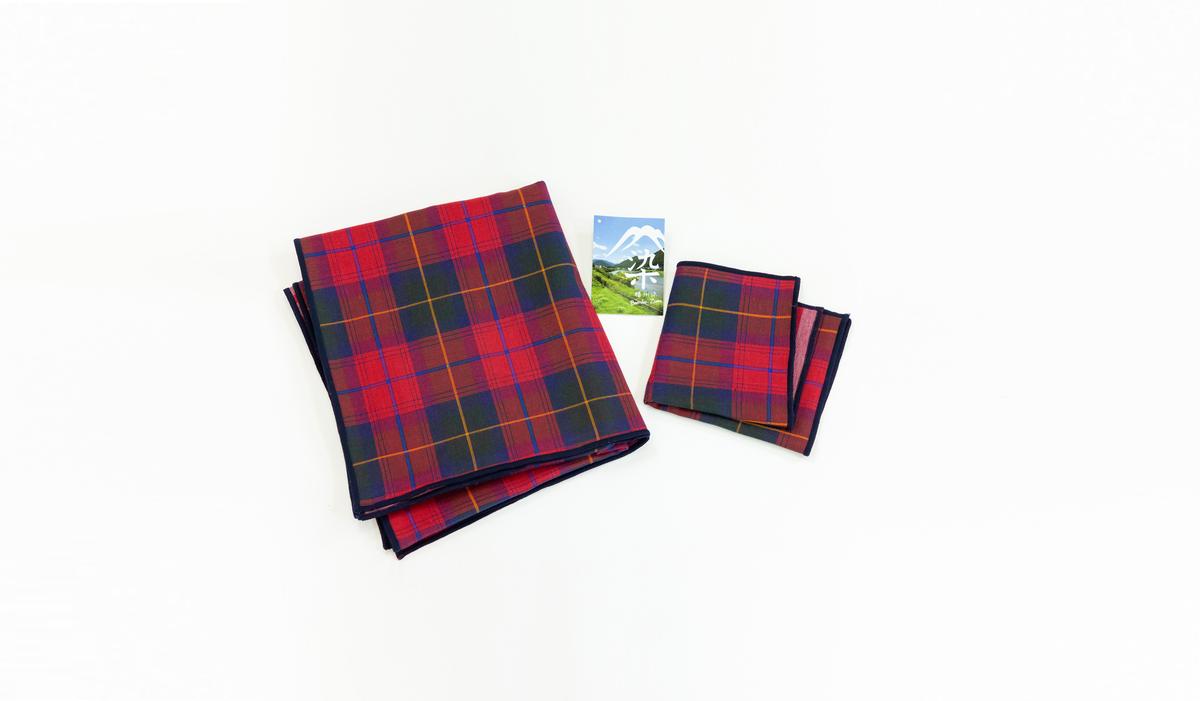 播州染で播州織　トリプルガーゼ　ハンカチ＆フェイスタオル２点セット(11-33) 