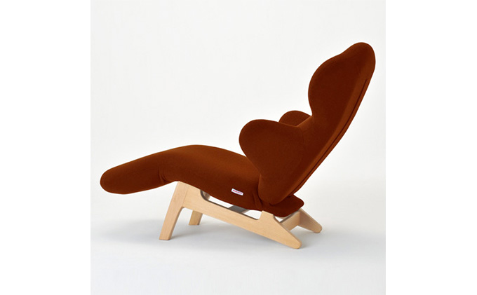 イス ハグラウンジチェア knit Fabric テラコッタ リクライニング 日本製 家具