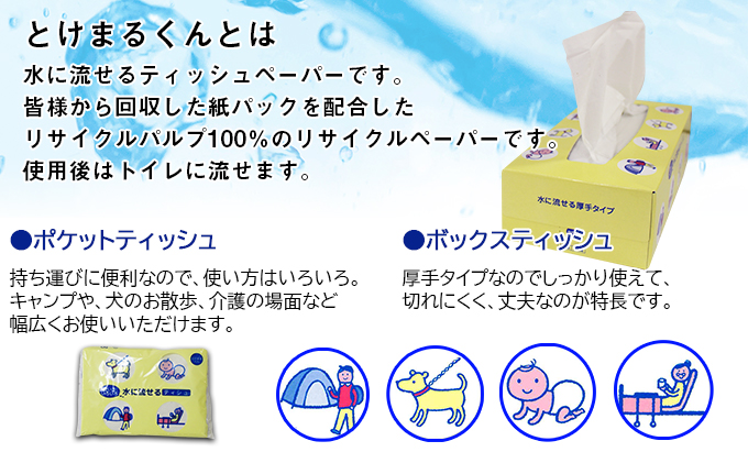 【CF】花いっぱいトイレットペーパー24個＆とけまるくんティッシュ15箱＆とけまるくんポケットティッシュ60個 セット まとめ買い 大容量 雑貨 日用品 生活用品 備蓄 箱 紙 ボックス 福祉用品 