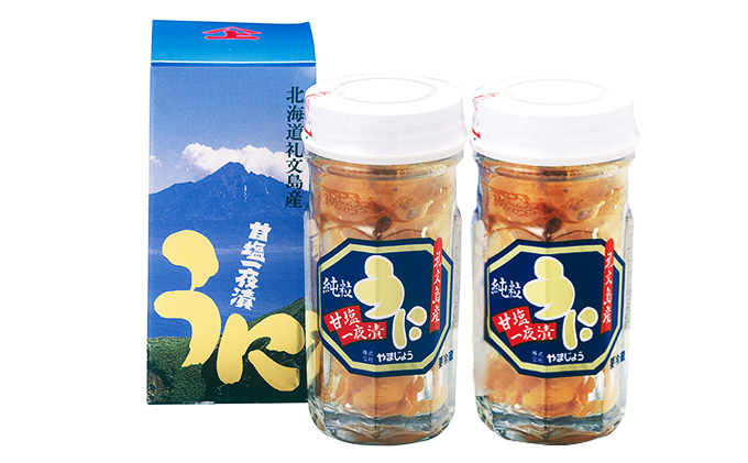 北海道 礼文島産　蝦夷ばふんうに 甘塩一夜漬 60g×2 ウニ 雲丹 魚貝類 加工食品 120g バフンウニ 