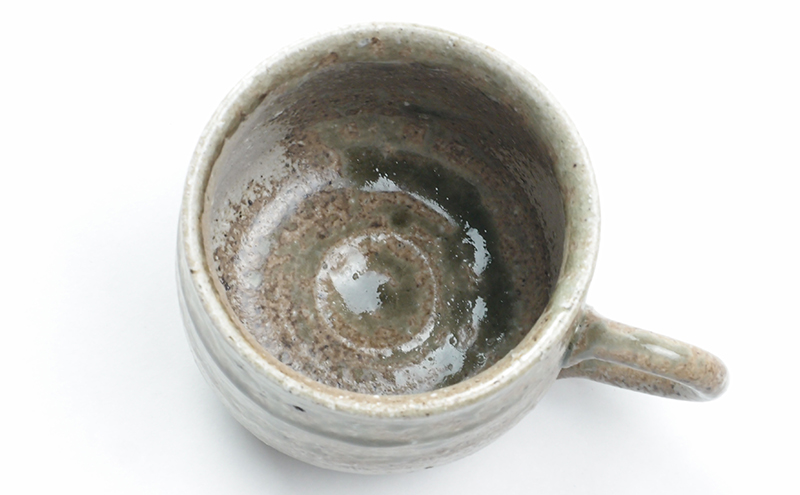 寒風須恵器 把手付カップ（三浦雅人：作） 工芸品 食器 マグカップ 