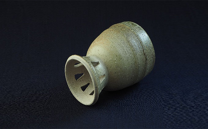 寒風須恵器 高脚カップ（三浦雅人：作） 工芸品 食器 マグカップ 