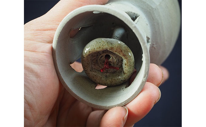 寒風須恵器 ジングルカップ（作：松川広己) 桐箱付 工芸品 食器 マグカップ 