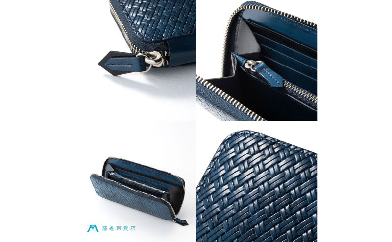 財布 二宮五郎商店 藤巻百貨店別注 アジログレイン ラウンドジップウォレット 皮 革製品 皮革製品 ファッション 小物 お札 小銭 カード ケース ウォレット　【 墨田区 】 ファッション小物 