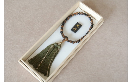 1400年の歴史を誇る近江の数珠職人が手掛けた 女性用 黒柿の念珠【F011W】