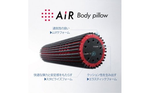 エアーボディーピロー(抱き枕)ハードロングタイプ【P254W】