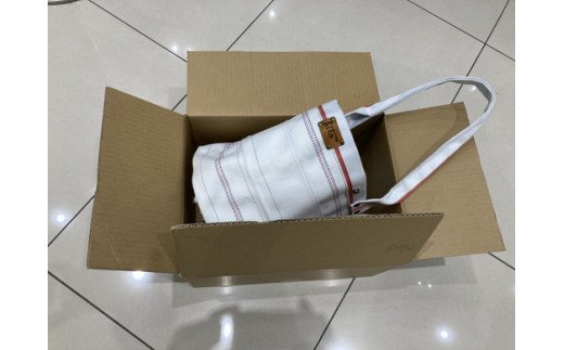 消防ホースアップサイクル【バケツ型バッグNEW】白ベース【DP01W】