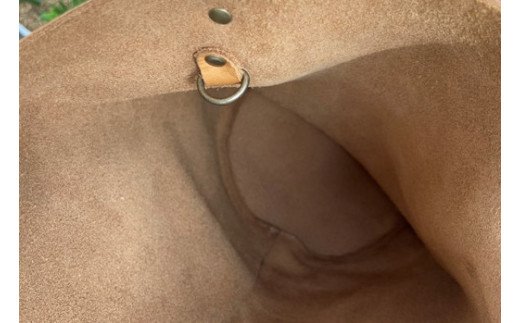 【八幡レザー 】バケツ型バッグ（キャメル）【DP05W】