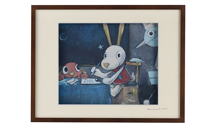 Harry＆Marie 名画 シリーズ(13)「ホーンプバックからの手紙」ハリーマリー ジクレー 絵画 インテリア アート 額装入り ファンタジー ジークレー 作品 