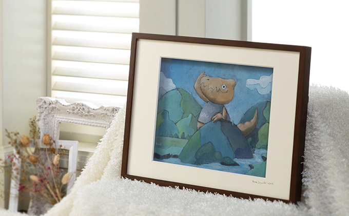 Harry＆Marie 名画 シリーズ(7)「ウルスからの便り」ハリーマリー ジクレー 絵画 インテリア アート 額装入り ファンタジー ジークレー 作品 