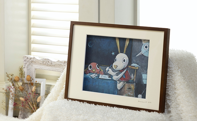 Harry＆Marie 名画 シリーズ(13)「ホーンプバックからの手紙」ハリーマリー ジクレー 絵画 インテリア アート 額装入り ファンタジー ジークレー 作品 