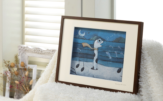 Harry＆Marie 名画 シリーズ(3)「チンさんからの便り」ハリーマリー ジクレー 絵画 インテリア アート 額装入り ファンタジー ジークレー 作品 