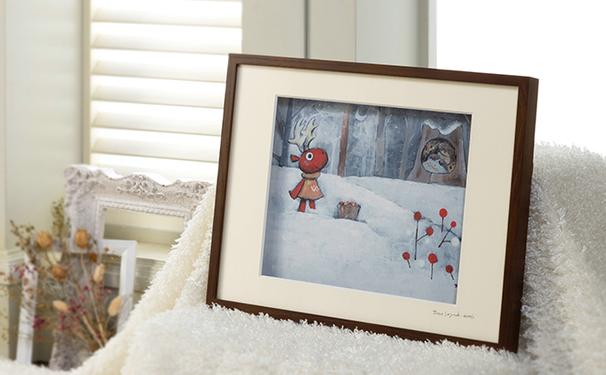 Harry＆Marie 名画 シリーズ(2)「ディーナからの便り」ハリーマリー ジクレー 絵画 インテリア アート 額装入り ファンタジー ジークレー 作品 