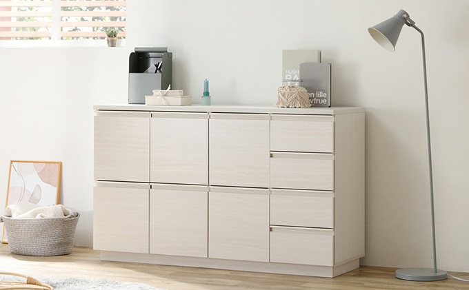 リビングキャビネット RCB-1190 オフホワイト アイリスオーヤマ 雑貨 日用品 インテリア 