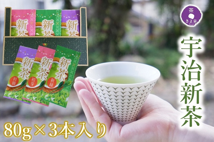 京都茶匠きよ泉の宇治新茶3袋セット〈お茶 茶 新茶 緑茶 煎茶