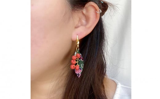 【ピアス】月桃ポリマークレイピアス