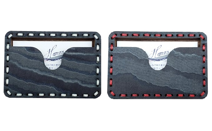 HAMON-WOOCA- 名刺ケース（麻糸カラー：白／赤） 雑貨 日用品 名刺入れ 