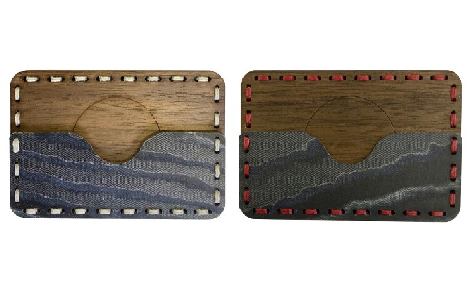 HAMON-WOOCA- 名刺ケース（麻糸カラー：白／赤） 雑貨 日用品 名刺入れ 