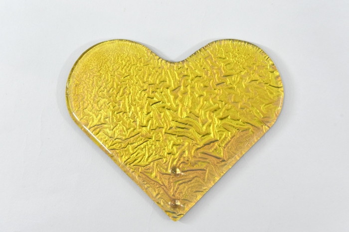 京都・二方屋「舞妓りん（MY CORIN）ガラスハート＜金箔＞」〈工芸品おりん音色インテリアおしゃれ仏具リフレッシュガラスハート雑貨日用品〉 