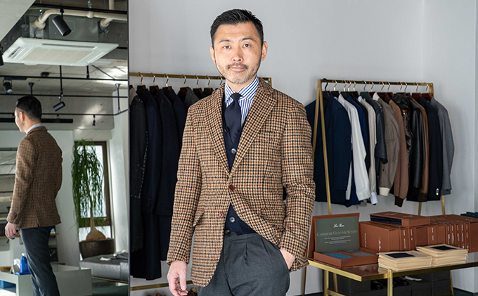 EDIFICE ハリスツイードジャケット　メンズスーツ ハリスツイードで仕立てるジャケットお仕立券 ファッション 服