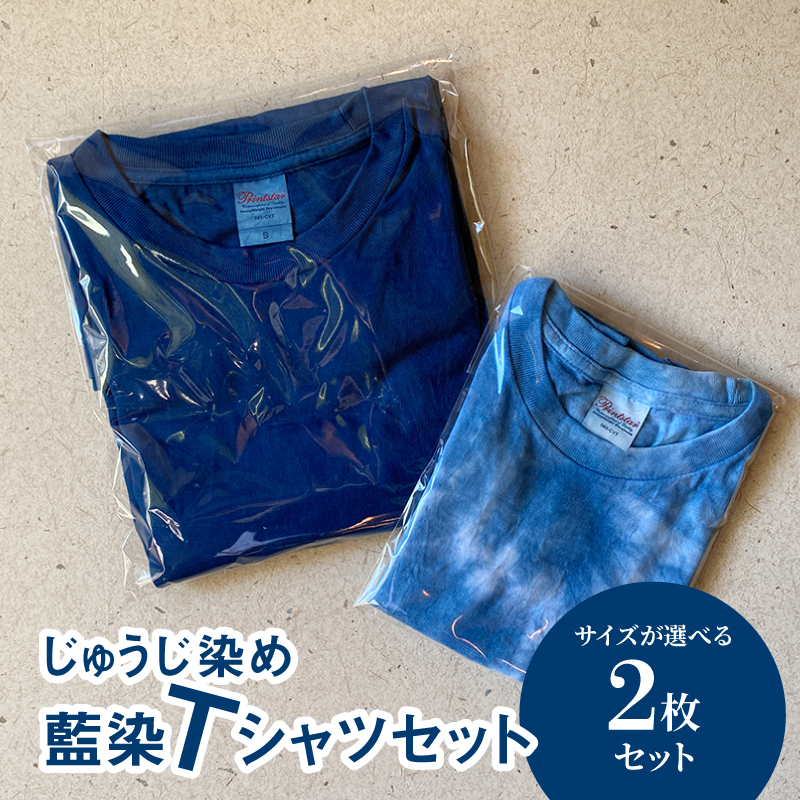 藍染めTシャツ サイズが選べる 2枚セット＞ K17_0007 / 宮崎県木城町