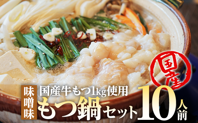国産牛もつ　もつ鍋セット　10人前　1,0