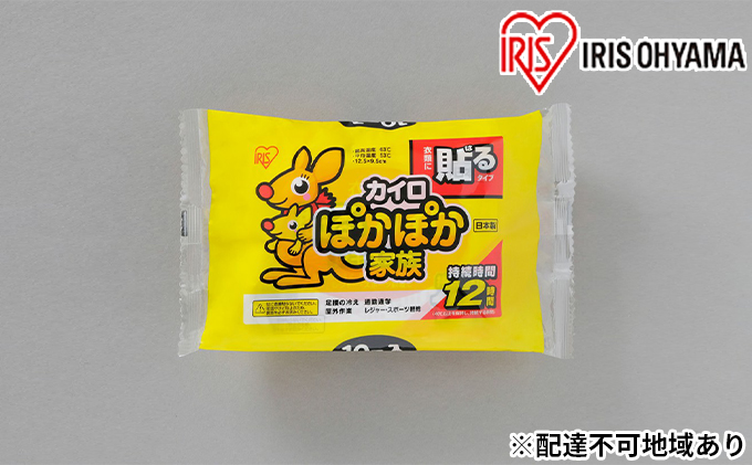 カイロ（240枚）ぽかぽか家族 貼るレギュラー 10P（PKN-10HR）×24箱 アイリスオーヤマ 雑貨 日用品 使い捨て 