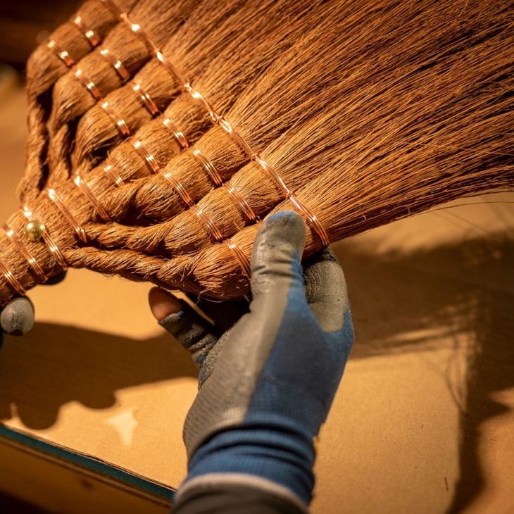 国産棕櫚箒 7玉※お届け：最大6ヵ月程で発送します■