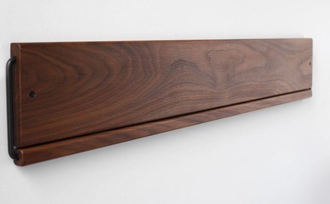 Sneaker wall スニーカーウォール  SW-900WN ウォールナット（おおよそ4足収納 ウォルナット無垢材 壁掛け 木製 シューズラック スリッパラック）【配達不可：沖縄・離島】 雑貨 日用品 家具 