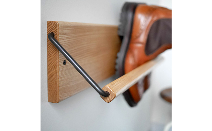 Sneaker wall スニーカーウォール  SW-680TM タモ（おおよそ3足収納 タモ無垢材 壁掛け 木製 シューズラック スリッパラック）【配達不可：沖縄・離島】 雑貨 日用品 家具 