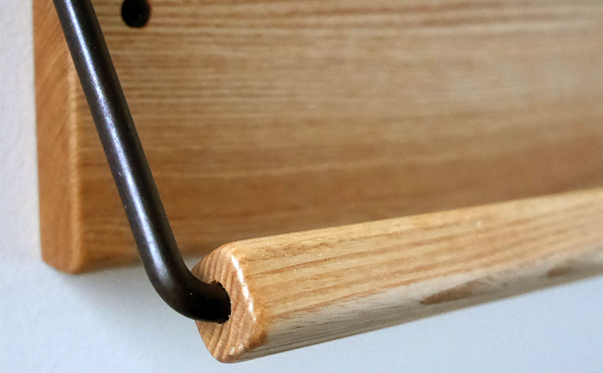 Sneaker wall スニーカーウォール  SW-450TM タモ（おおよそ2足収納 タモ無垢材 壁掛け 木製 シューズラック スリッパラック）【配達不可：沖縄・離島】 雑貨 日用品 