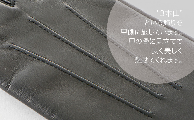 メンズイタリアンレザーグローブ ファッション 小物 イタリアンラムレザー ピケ縫い 