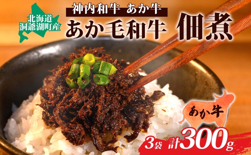 【北海道洞爺湖町】〈スペシャル〉あか毛和牛佃煮3個セット 肉の加工品 牛肉 お肉