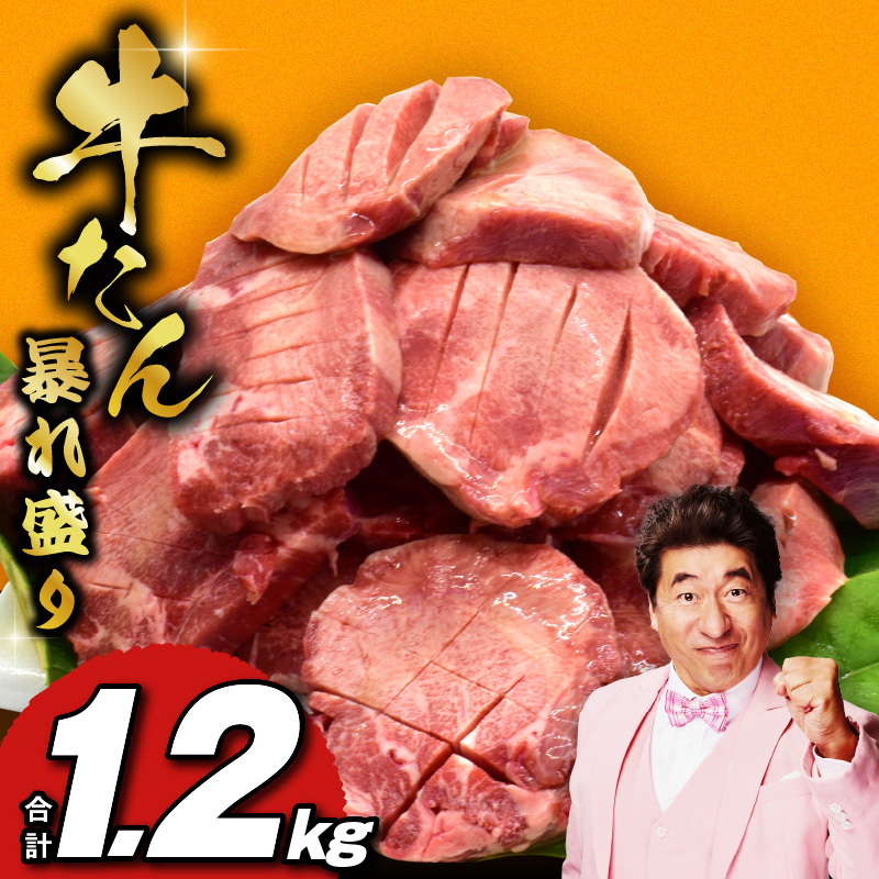 大阪府泉佐野市のふるさと納税 牛たん 暴れ盛り 総量 1.2kg 小分け 600g×2P【牛肉 牛タン 牛たん 厚切り牛タン 焼肉 BBQ キャンプ アウトドア 焼くだけ 簡単調理 訳あり サイズ不揃い 小分け 人気 厳選 家計応援 期間限定】 020C431
