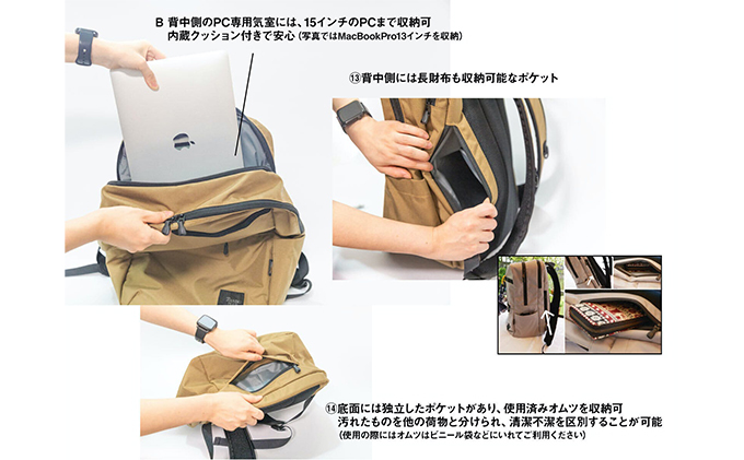 ベビサポバッグ【カーキ】 ファッション リュック 