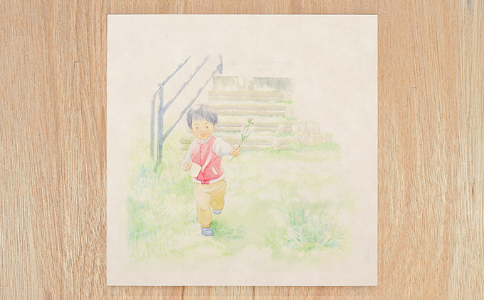 センテンヤアートパネル　『えものがたり』−花どうぞ− 絵画 和紙 印刷 木製パネル シンプル 洋風 和風 