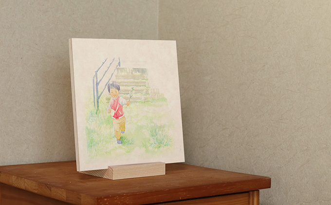 センテンヤアートパネル　『えものがたり』−花どうぞ− 絵画 和紙 印刷 木製パネル シンプル 洋風 和風 