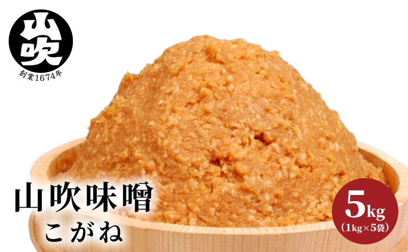 味噌 山吹味噌 こがね 5kg （1kg×5袋） セット 信州味噌 みそ ミソ 熟成 信州 信州みそ 調味料 小分け 長野県 長野 