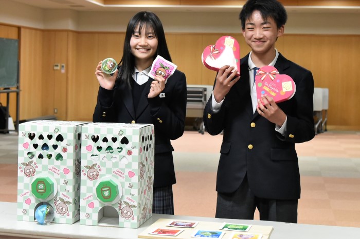 茶ッピー茶歌舞伎（ちゃかぶき）ガチャBOX＆ハートティーバッグ2箱＜維孝館中学校とコラボ開発＞ 飲料類 お茶 ガチャガチャ 深蒸し茶 玄米茶 ほうじ茶 深蒸し茎茶 玉露 ハート型 